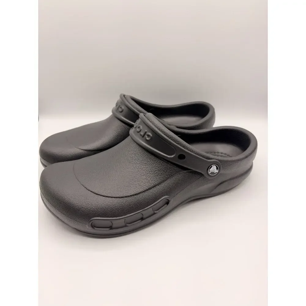 Crocs Bistro Work Clog Sandals Comfort 10075 Unisex Black M9 W11 NWT